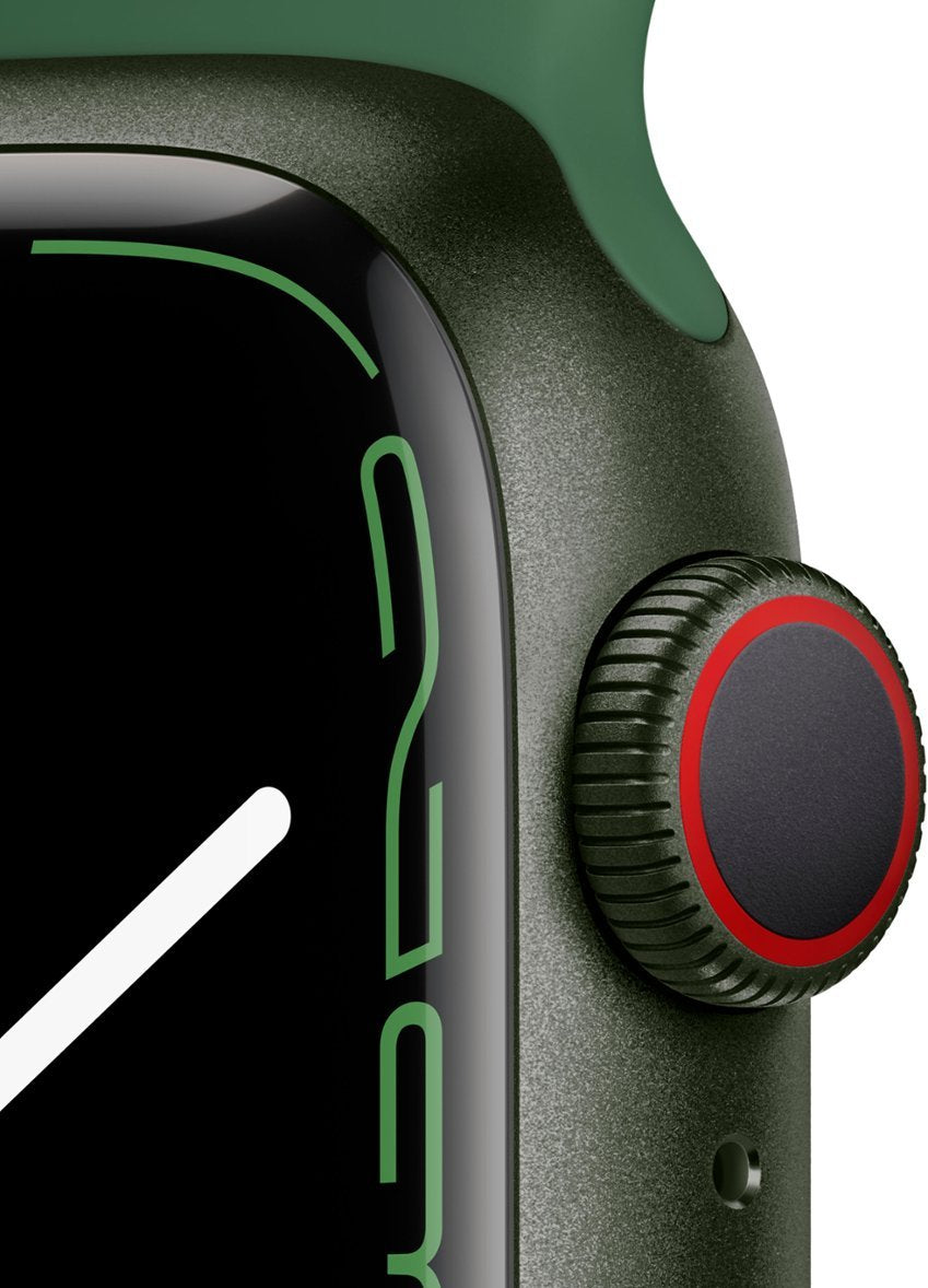 Apple Watch Series 7 (2021) 41mm GPS + Cellular - Green Aluminum Case & Clover Sport Band (Certified Refurbished)