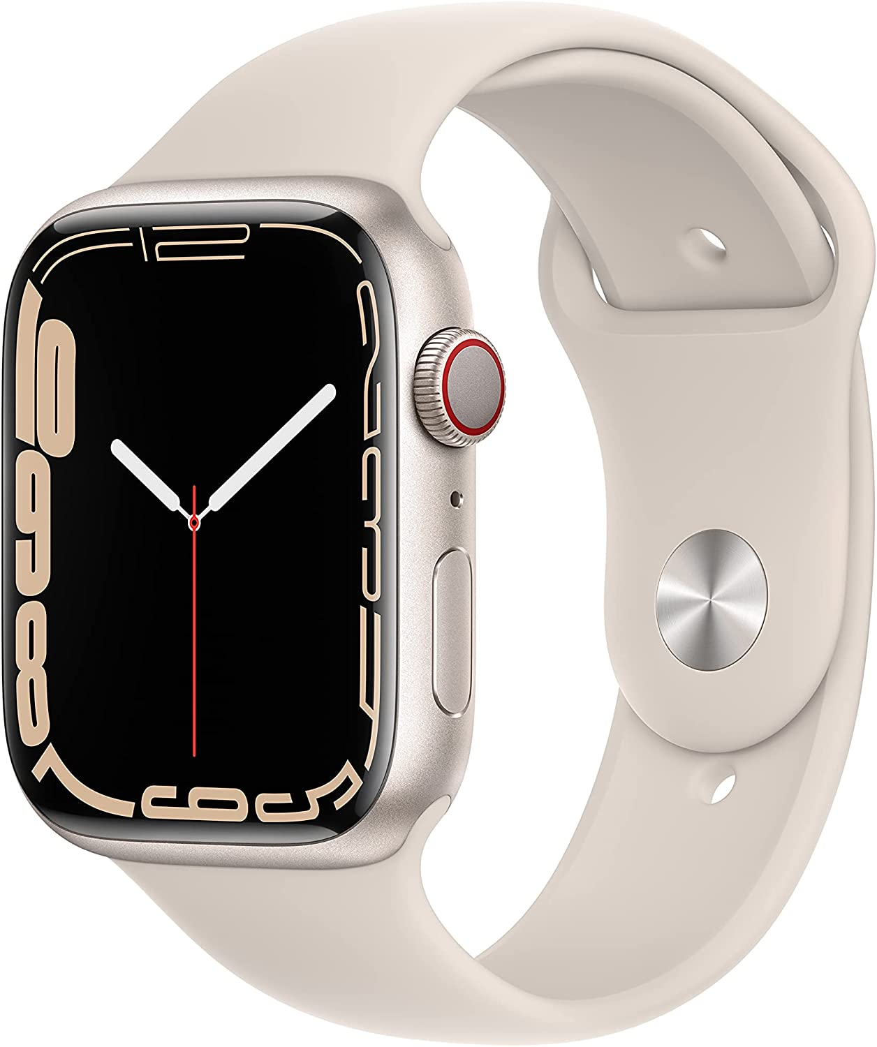 Apple Watch Series 7 (GPS + LTE) 45mm Starlight Aluminum Case & Starlight Sport Band (Certified Refurbished)