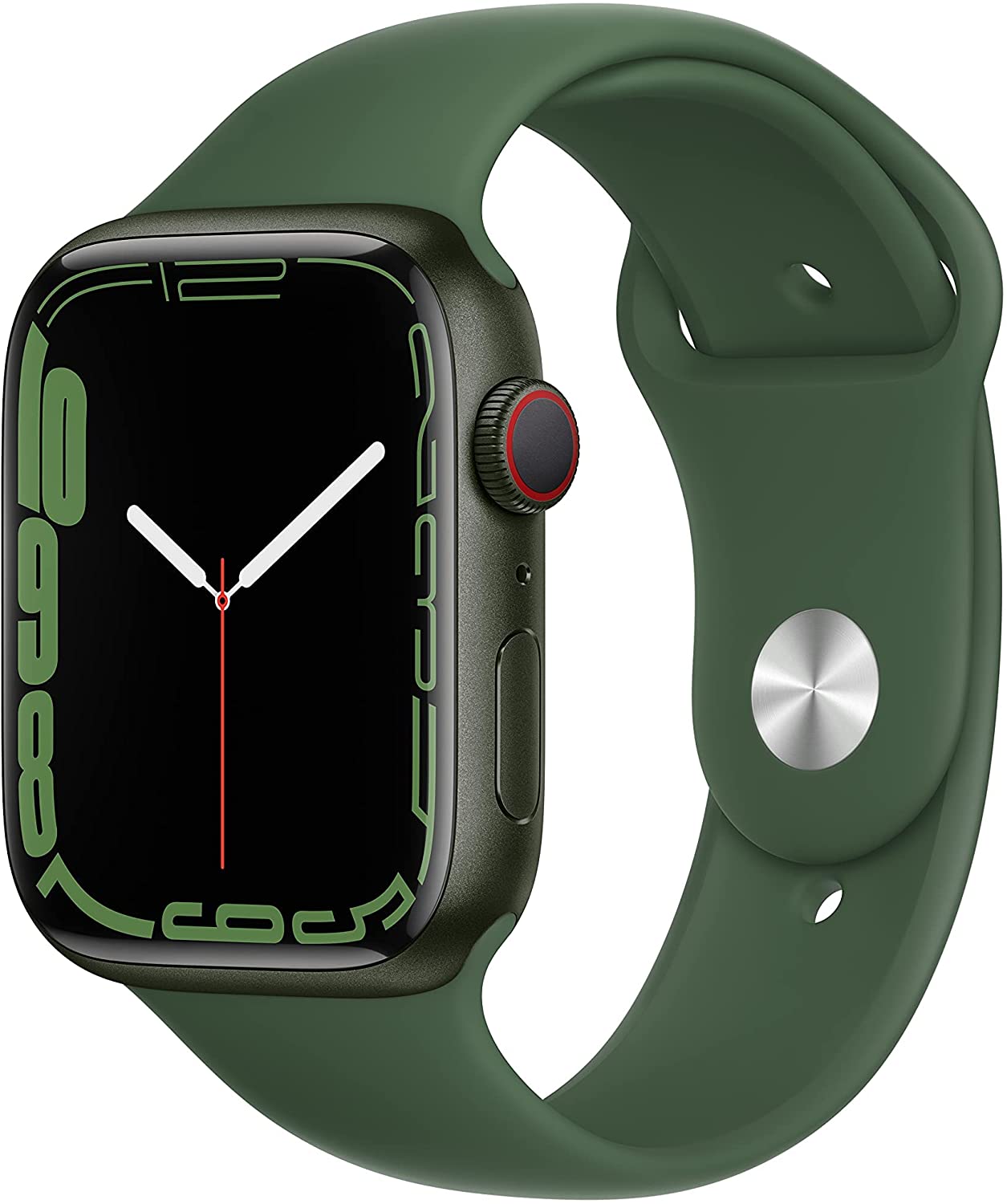 Apple Watch Series 7 (2021) 45mm GPS + Cellular - Green Aluminum Case &amp; Clover Sport Band (Refurbished)