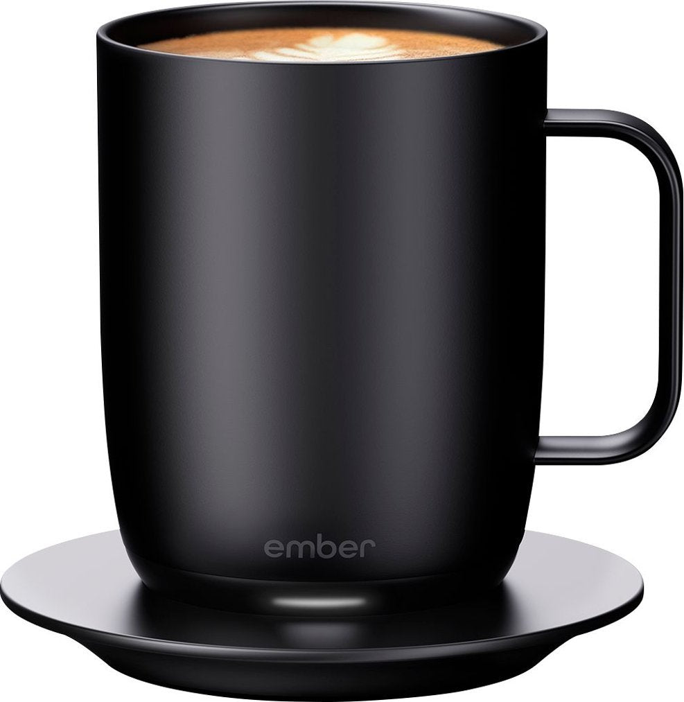Ember Temperature Control Smart Ceramic Mug, 14 oz, 1-hr Battery Life - Black (Certified Refurbished)