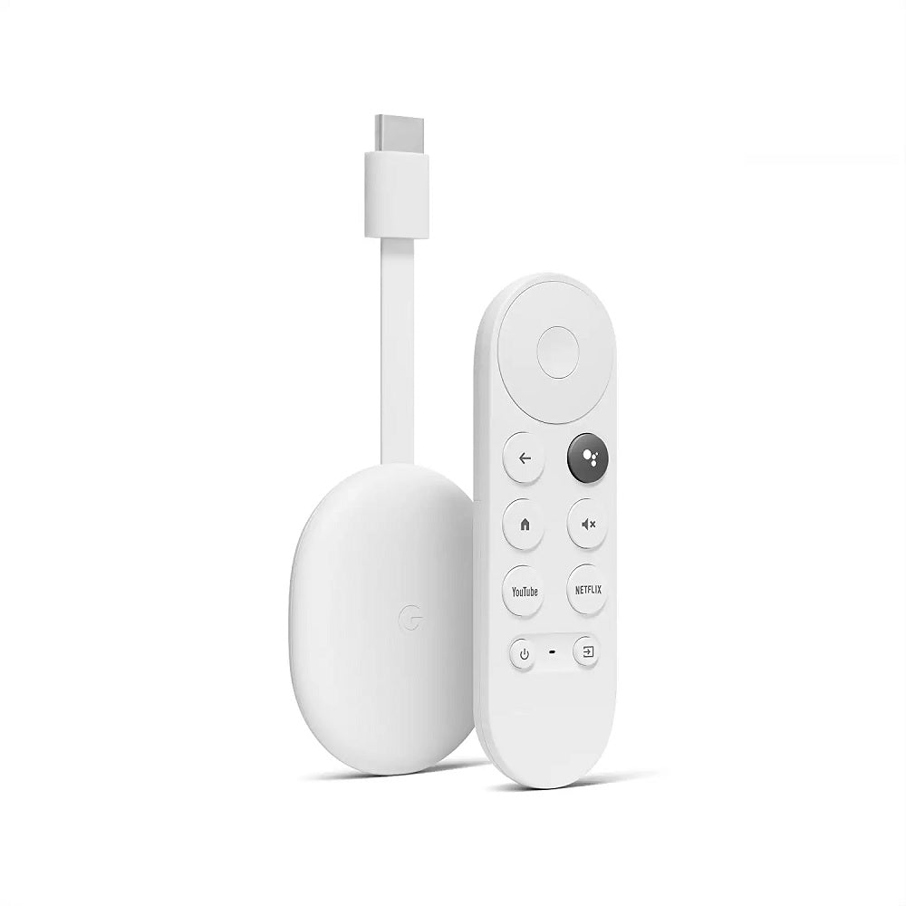 Chromecast with Google TV Watch Movies, Shows, and Live TV in 4K HDR - Snow (Renewed)