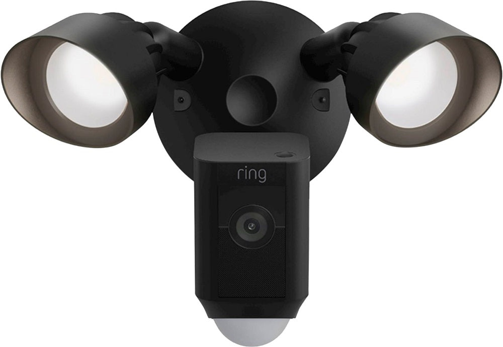 Ring Floodlight Cam Wired Plus with Motion-Activated 1080p HD Video - Black (Certified Refurbished)
