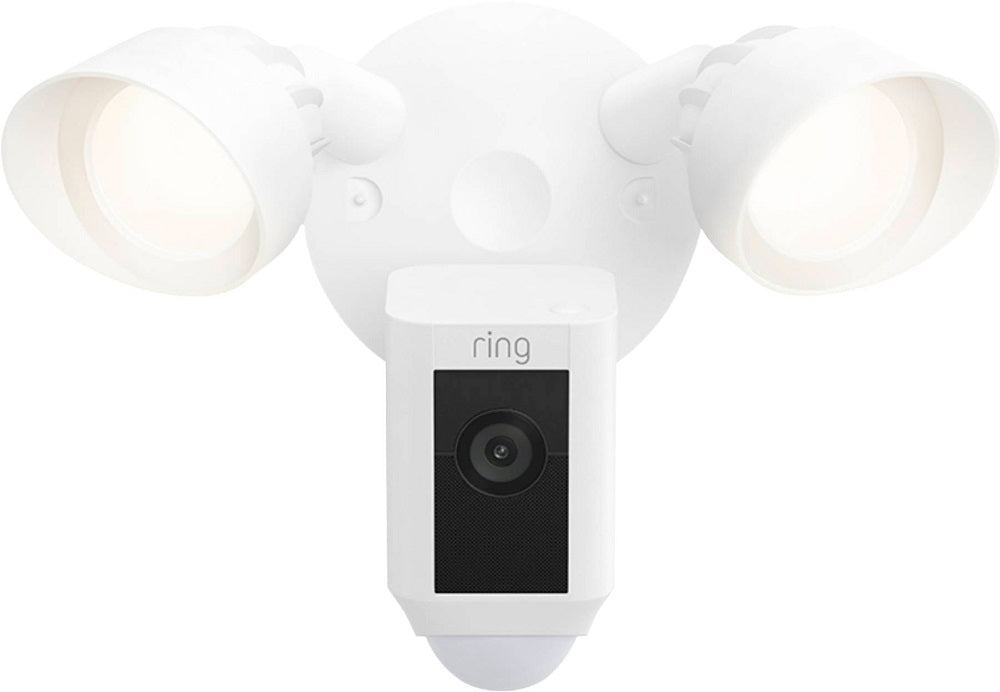 Ring Floodlight Cam Wired Plus with Motion-Activated 1080p HD Video - White (Certified Refurbished)