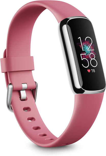 Fitbit Luxe Fitness and Wellness Tracker with Stress Management, Orchid/Platinum (New)