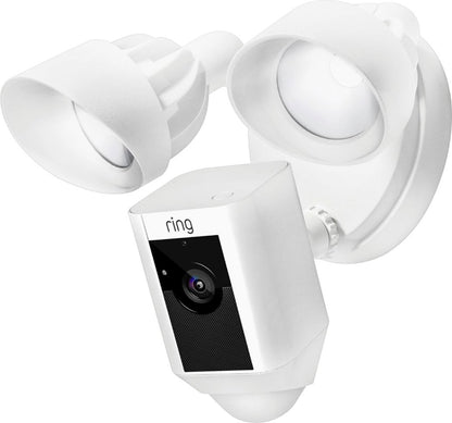 Ring Floodlight Security Cam w/ Motion Security Camera and Floodlight  - White (Refurbished)