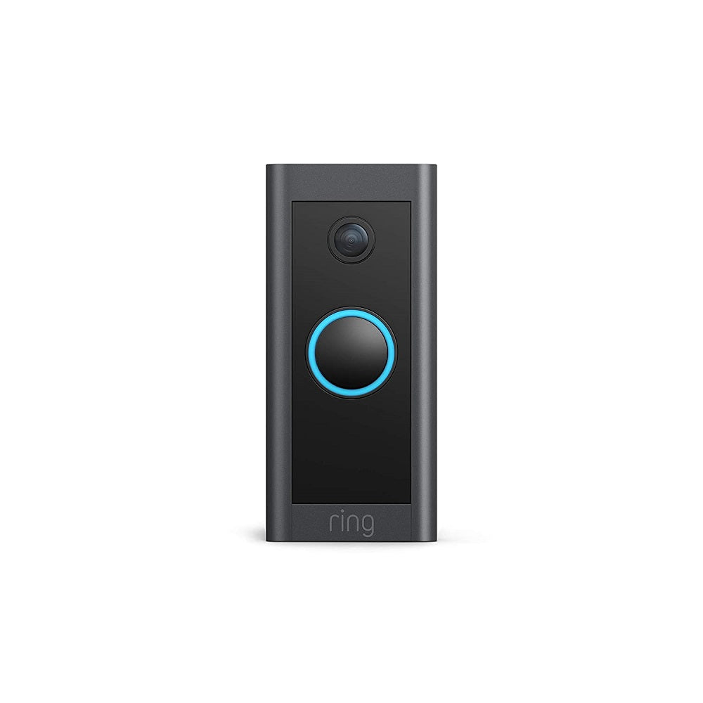 Ring Wifi Video Doorbell Wired Essential Features In Compact Design - Black (Pre-Owned)