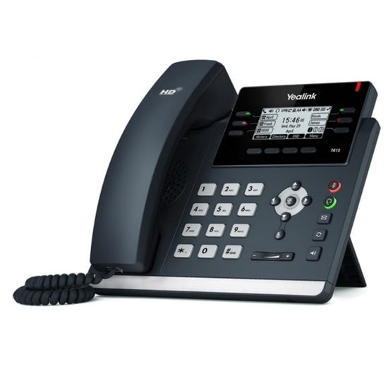 Yealink SIP-T41S Wifi Desk Phone w/Accessories - Black (Certified Refurbished)