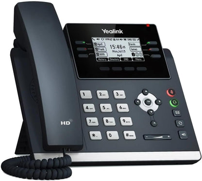 Yealink SIP-T42S IP Phone, 2.7-Inch Graphical Display, Verizon Version - Black (Certified Refurbished)