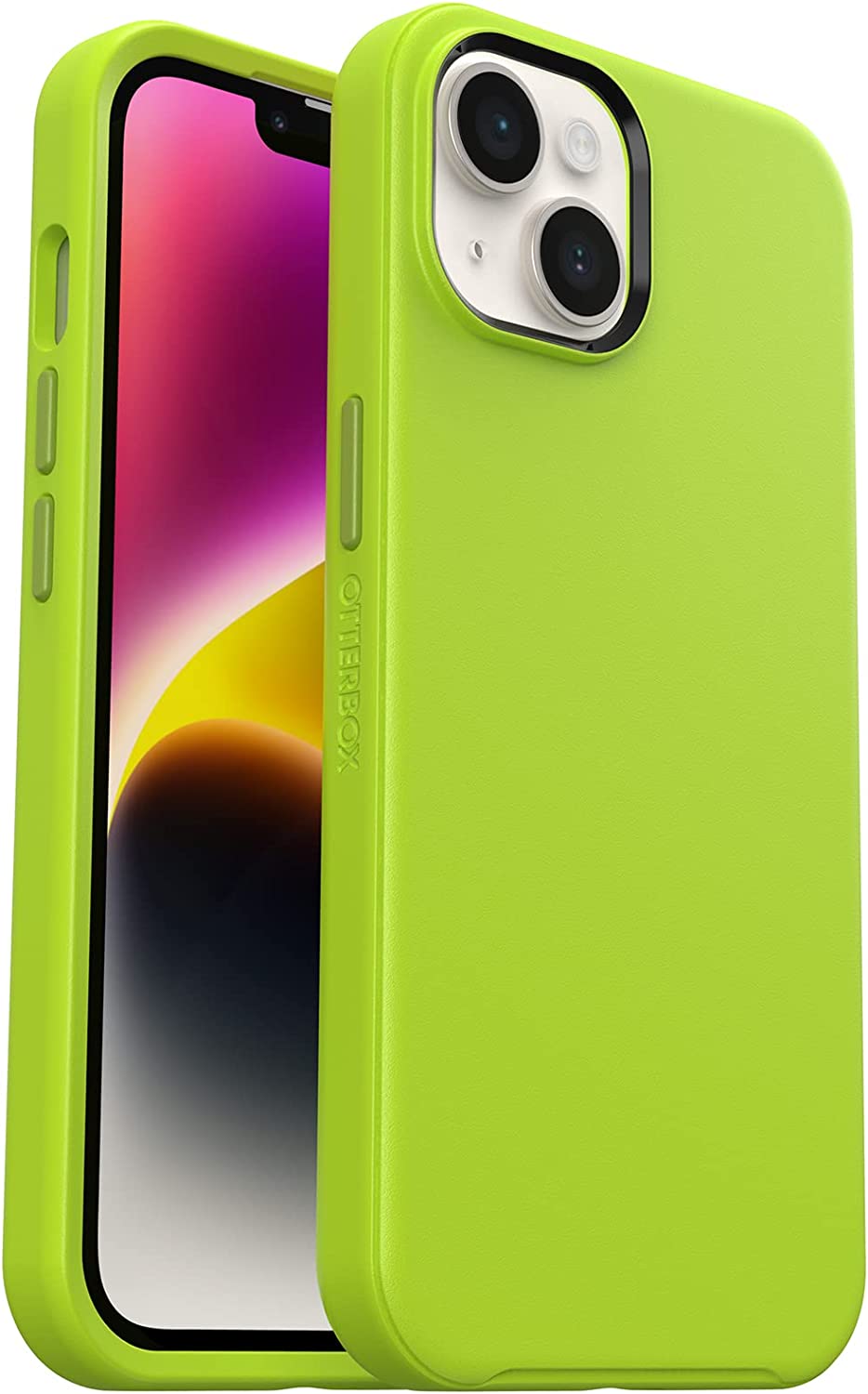 OtterBox SYMMETRY+ SERIES Case for Apple iPhone 14 - Lime All Yours (Certified Refurbished)