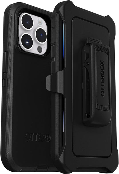 OtterBox DEFENDER SERIES Case &amp; Holster for Apple iPhone 14 Pro - Black (Certified Refurbished)