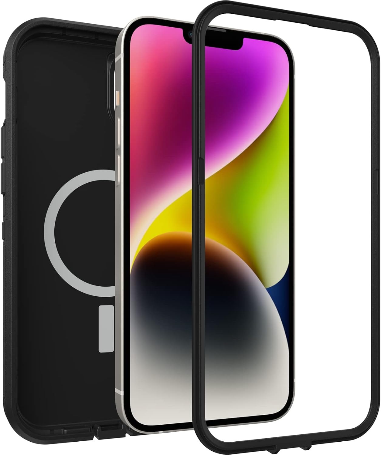 OtterBox DEFENDER SERIES MagSafe Case for Apple iPhone 14 - Black (Certified Refurbished)