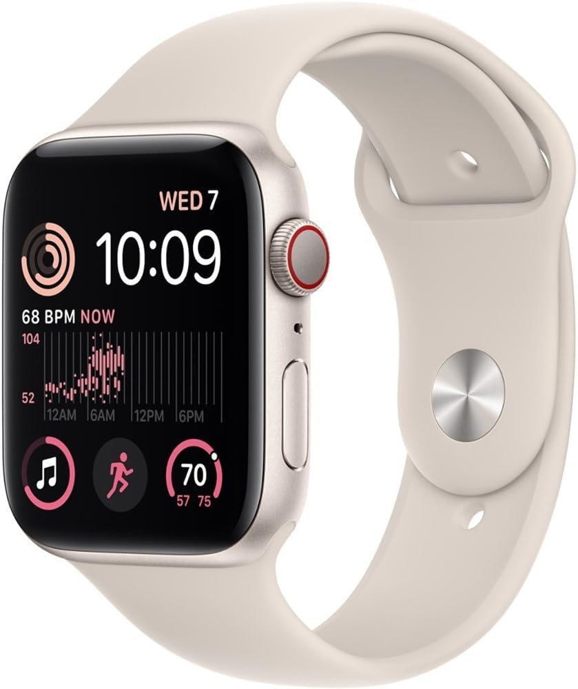 Apple Watch Series SE 2nd Gen (GPS+LTE) 40MM Starlight Aluminum Case Sport Loop (Renewed)