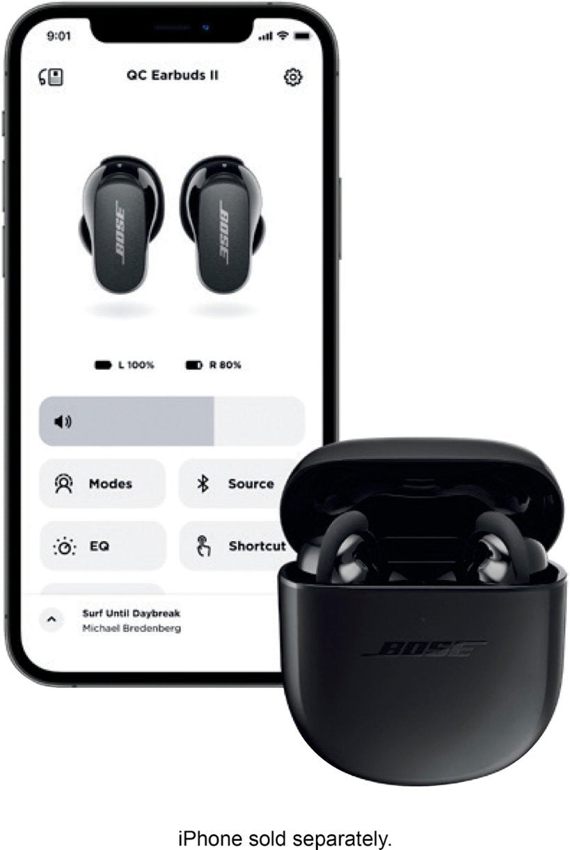 Bose QuietComfort Earbuds II True Wireless In-Ear Headphones - Triple Black (Certified Refurbished)