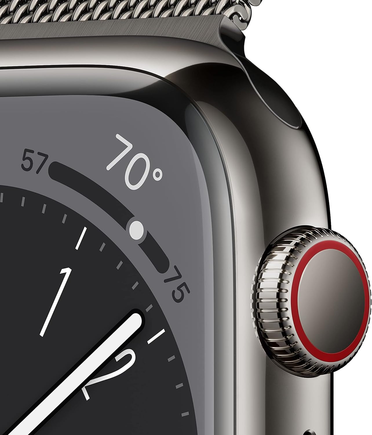 Apple Watch Series 8 (GPS+LTE) 45MM Graphite Stainless Steel Case Milanese Loop (Certified Refurbished)