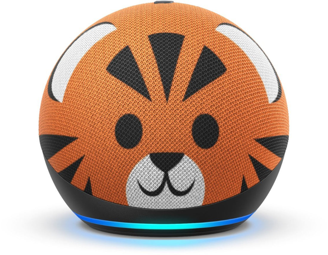 Amazon Echo Dot (4th Gen) Kids Edition Smart Speaker - Tiger (Certified Refurbished)