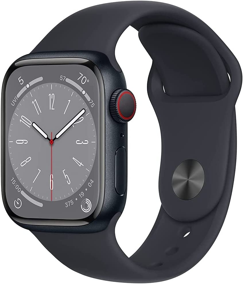 Apple Watch Series 8 GPS + LTE w/ 41MM Midnight Aluminum Case & Black Sport Band (Certified Refurbished)