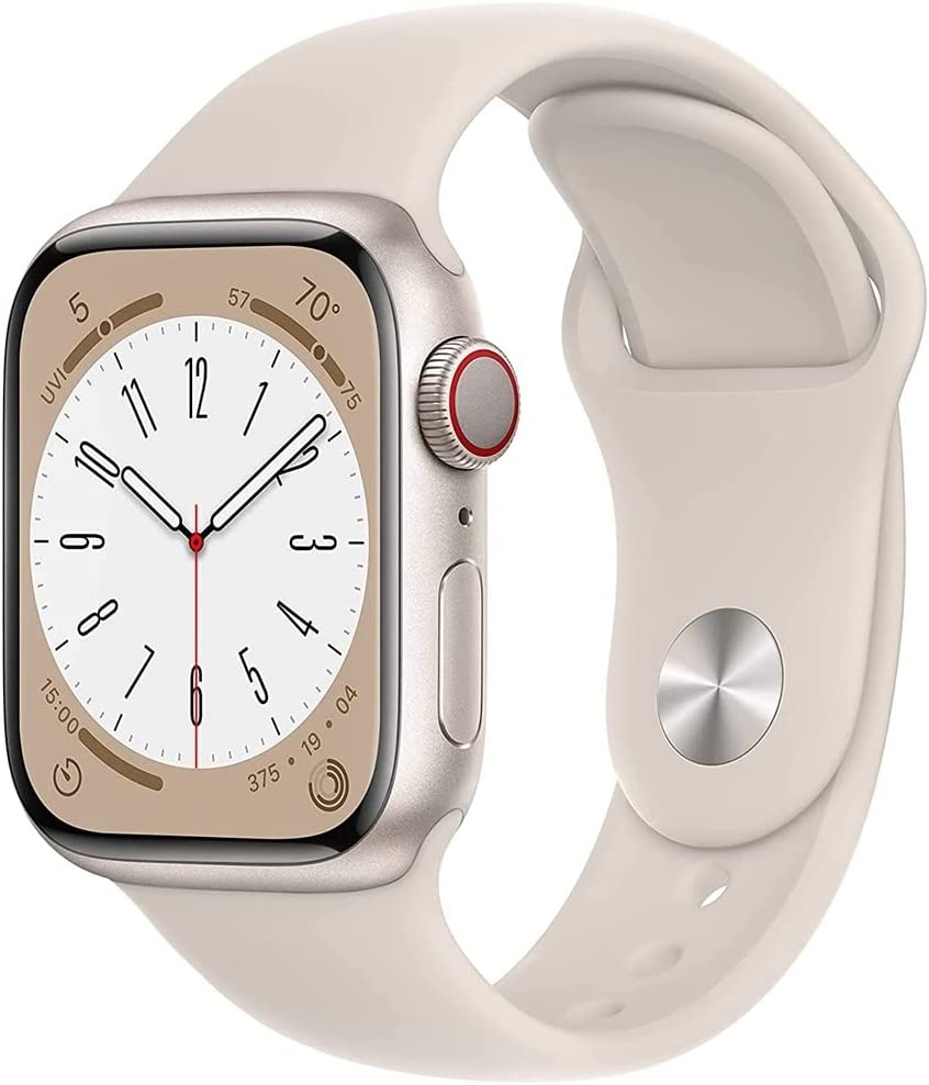 Apple Watch Series 8 (2022) 41mm GPS + Cellular - Starlight Aluminum Case &amp; Starlight Sport Band (Certified Refurbished)