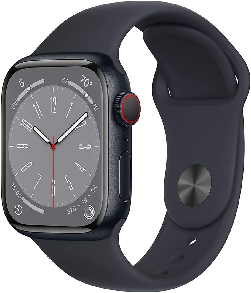 Apple Watch Series 8 (GPS + LTE) 41mm Midnight Aluminum Case &amp; Midnight Sport Band (Certified Refurbished)
