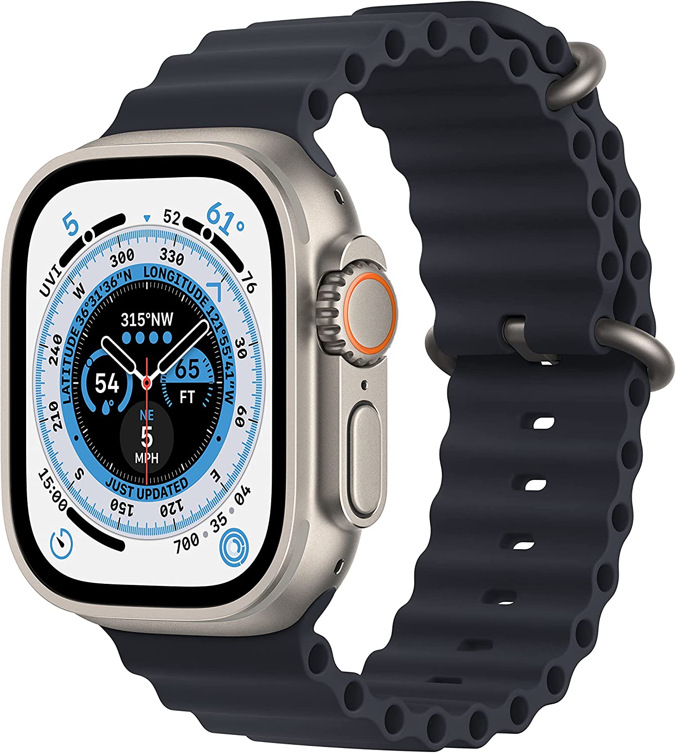 Apple Watch Series Ultra (GPS + LTE) 49MM Titanium Case Midnight Ocean Band (Certified Refurbished)