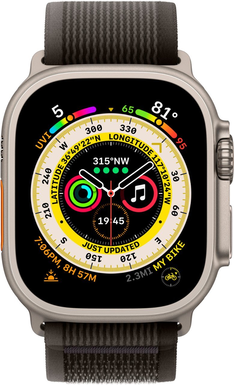 Apple Watch Ultra (GPS + LTE) 49mm Titanium Case Black/Gray Trail Loop - M/L (Used)
