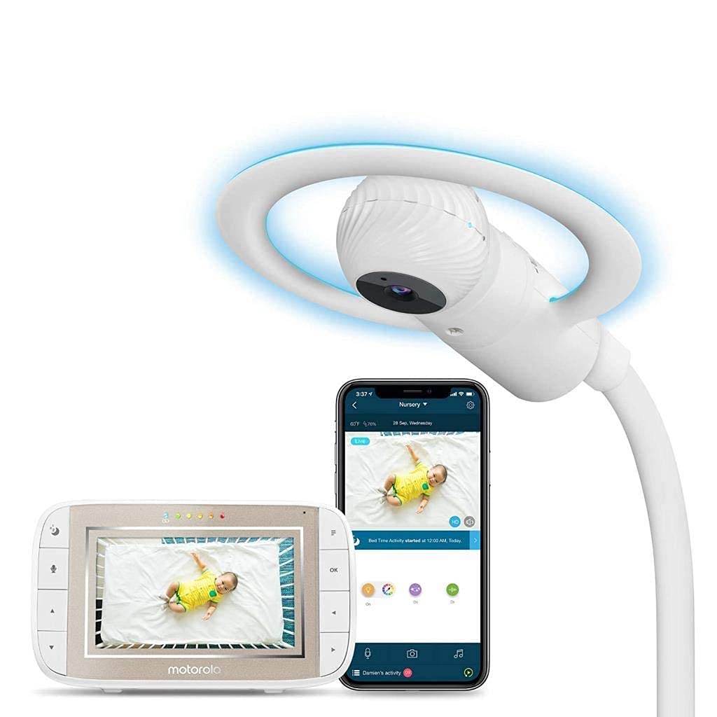 Motorola Halo+ Video Baby Monitor with Wi-Fi Camera &amp; 4.3&quot; Screen - White (Certified Refurbished)
