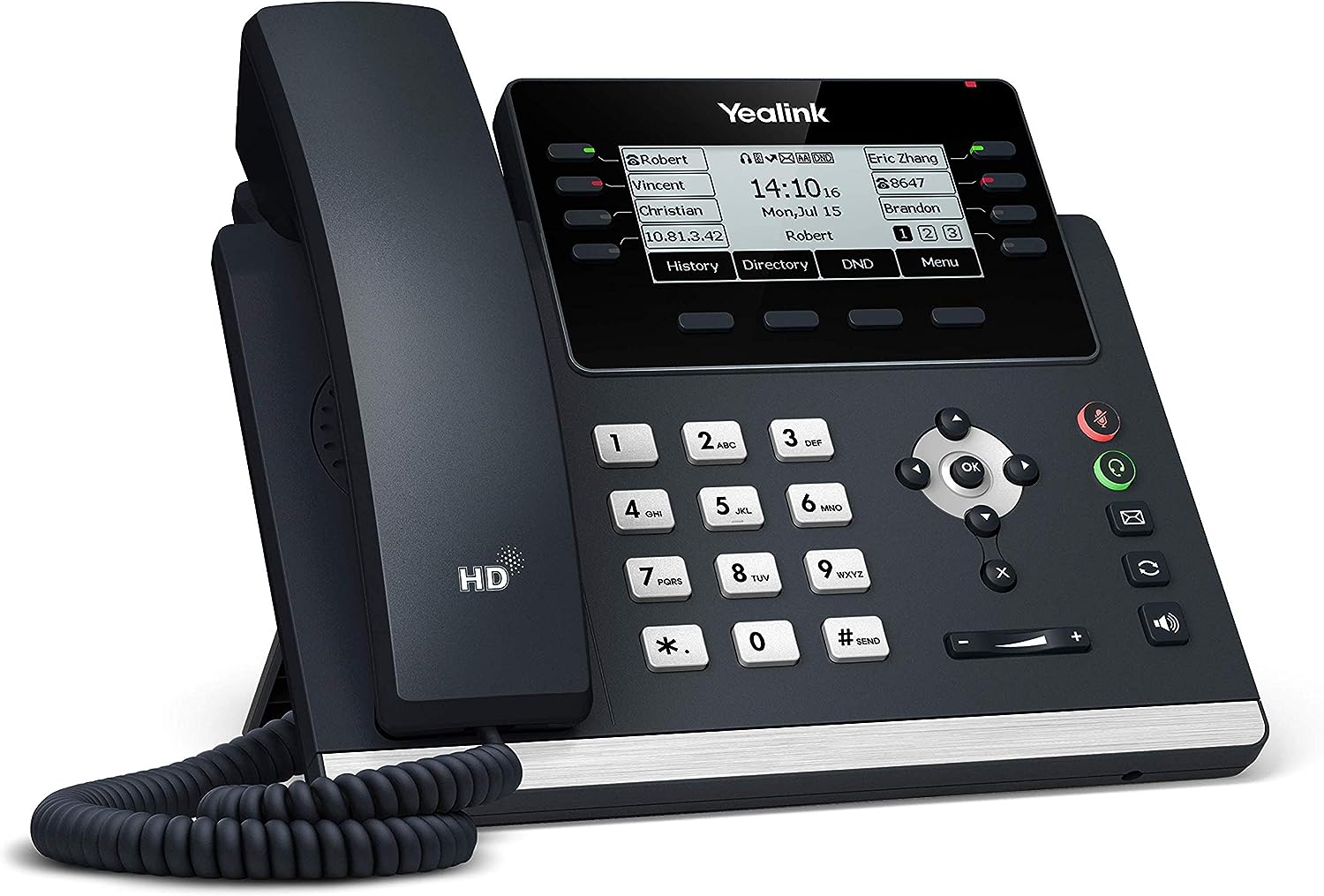 Yealink T42U-CL IP Desk Phone with Accessories - Black (Certified Refurbished)
