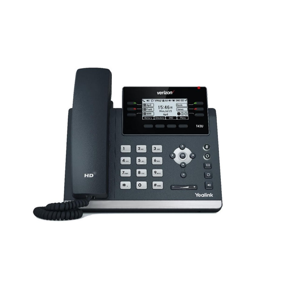 Yealink T42U-CL IP Desk Phone without Charger Adapter - Black (Refurbished)