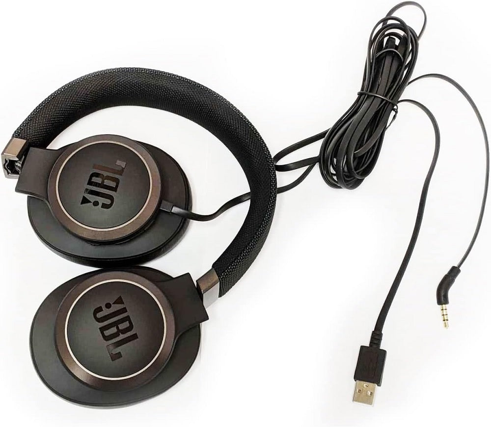 JBL Live Noise-Cancelling Wired On-Ear Headphones - Black (Refurbished)