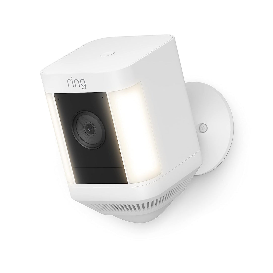 Ring Spotlight Cam Plus Outdoor Wireless 1080p Battery Monitoring Camera - White (Certified Refurbished)