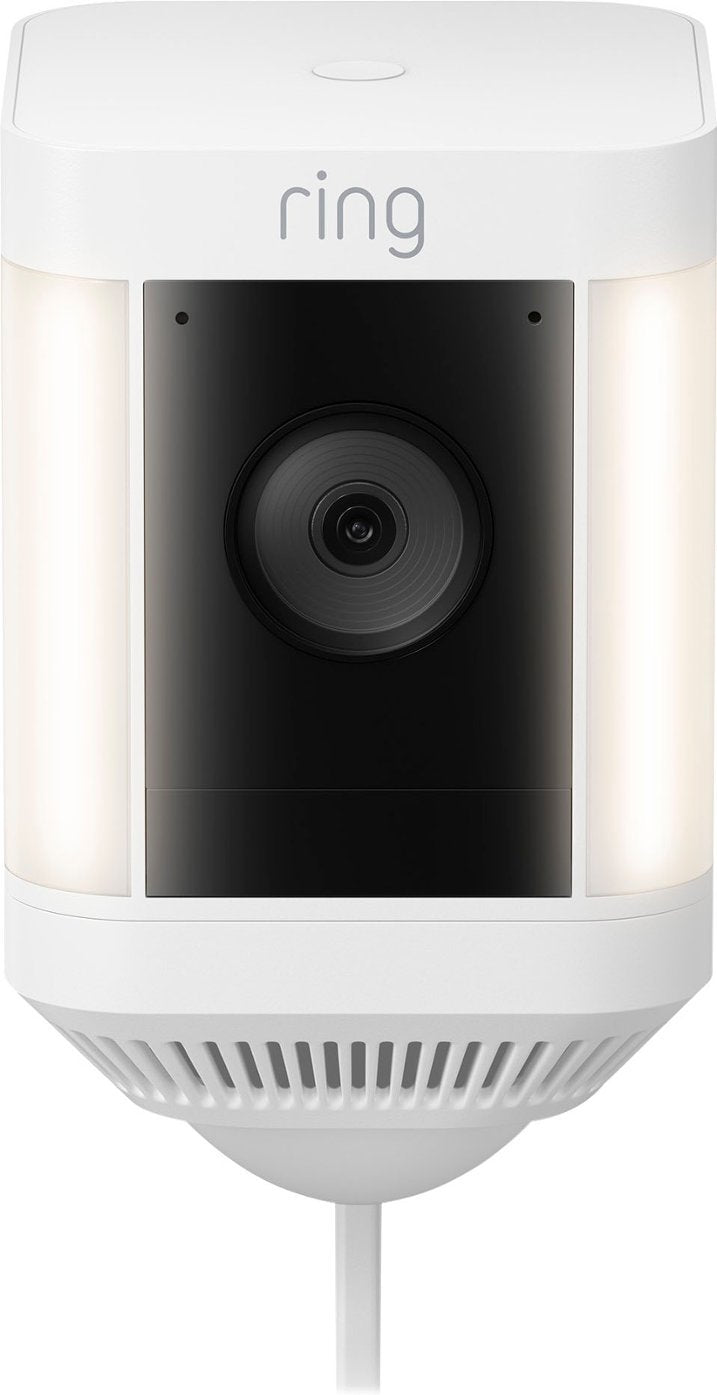 Ring Spotlight Cam Plus Outdoor/Indoor 1080p Plug-In Surveillance Camera - White (Certified Refurbished)