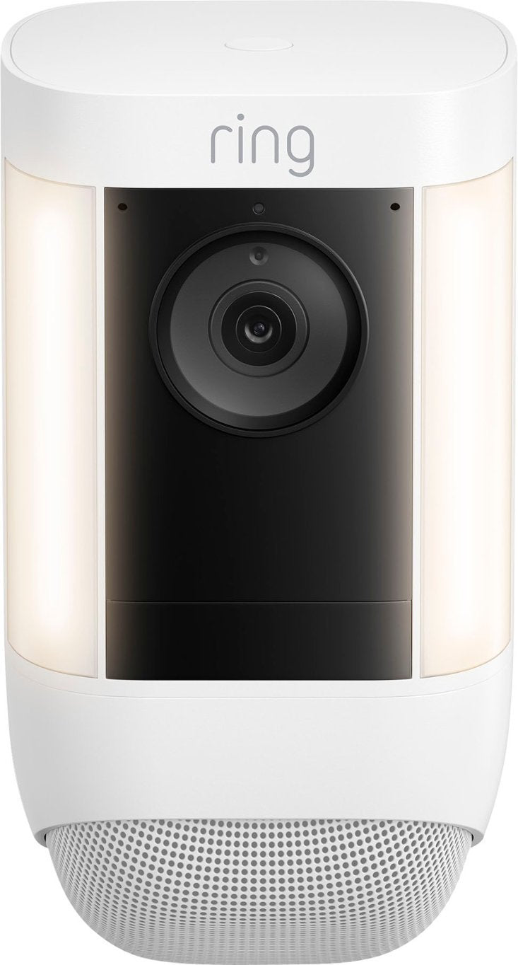 Ring Spotlight Cam Pro Outdoor Wireless 1080p Battery Camera - White (Certified Refurbished)