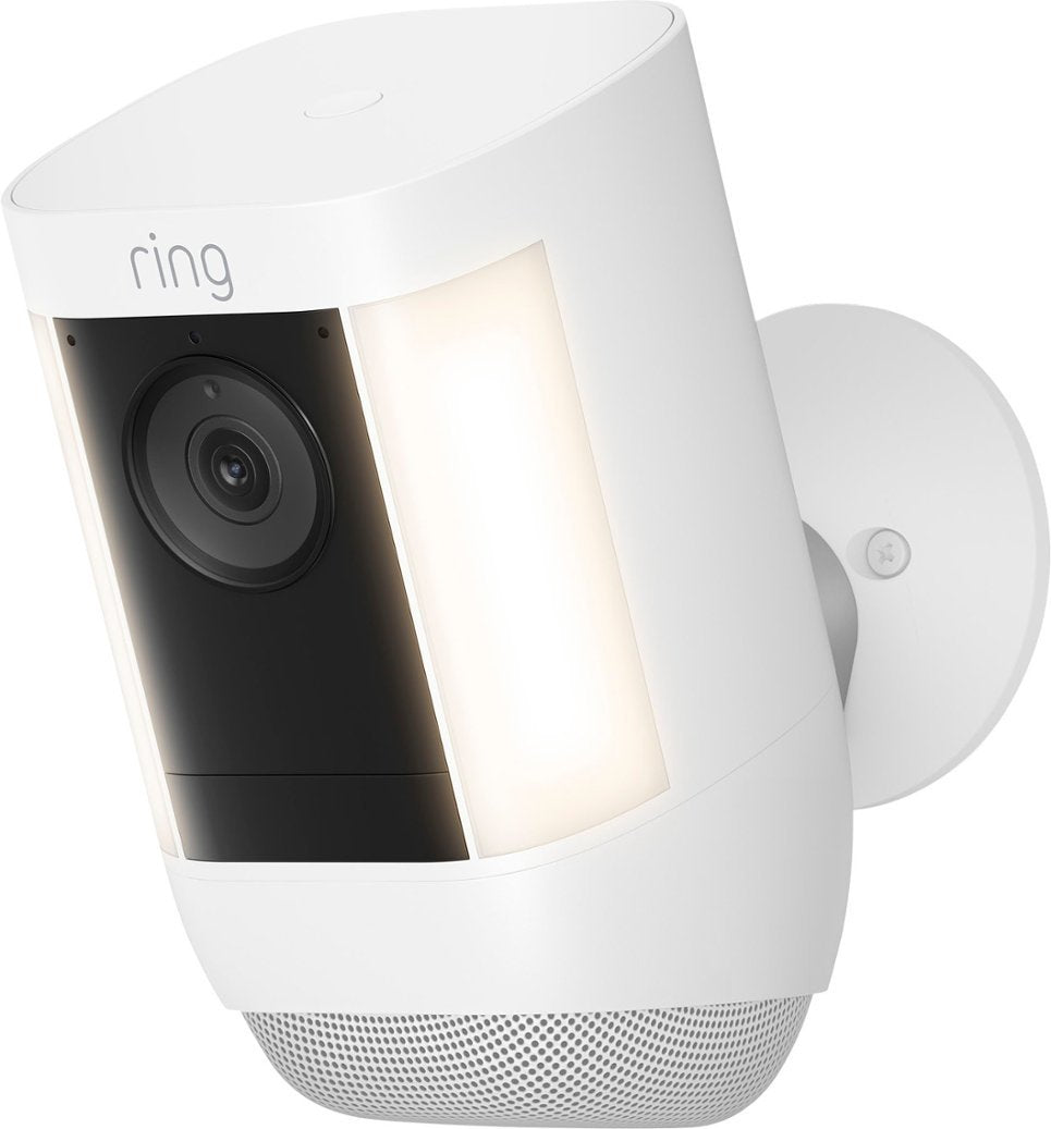 Ring Spotlight Cam Pro Outdoor Wireless 1080p Battery Camera - White