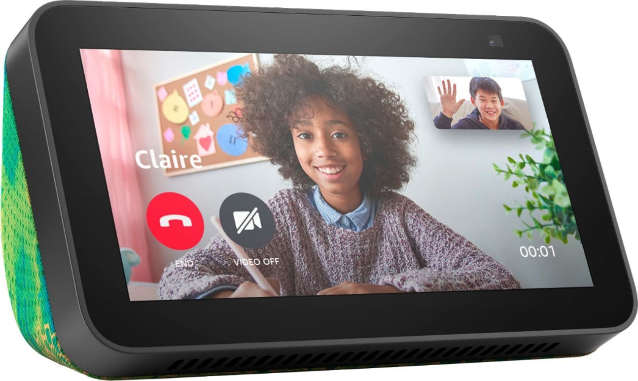 Amazon Echo Show 5 (2nd Gen) Kids Edition Smart Speaker with Alexa - Chameleon (Certified Refurbished)