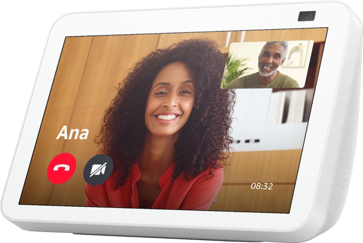 Amazon Echo Show 8 (2nd Gen) HD smart display with Alexa  - Glacier White (Certified Refurbished)