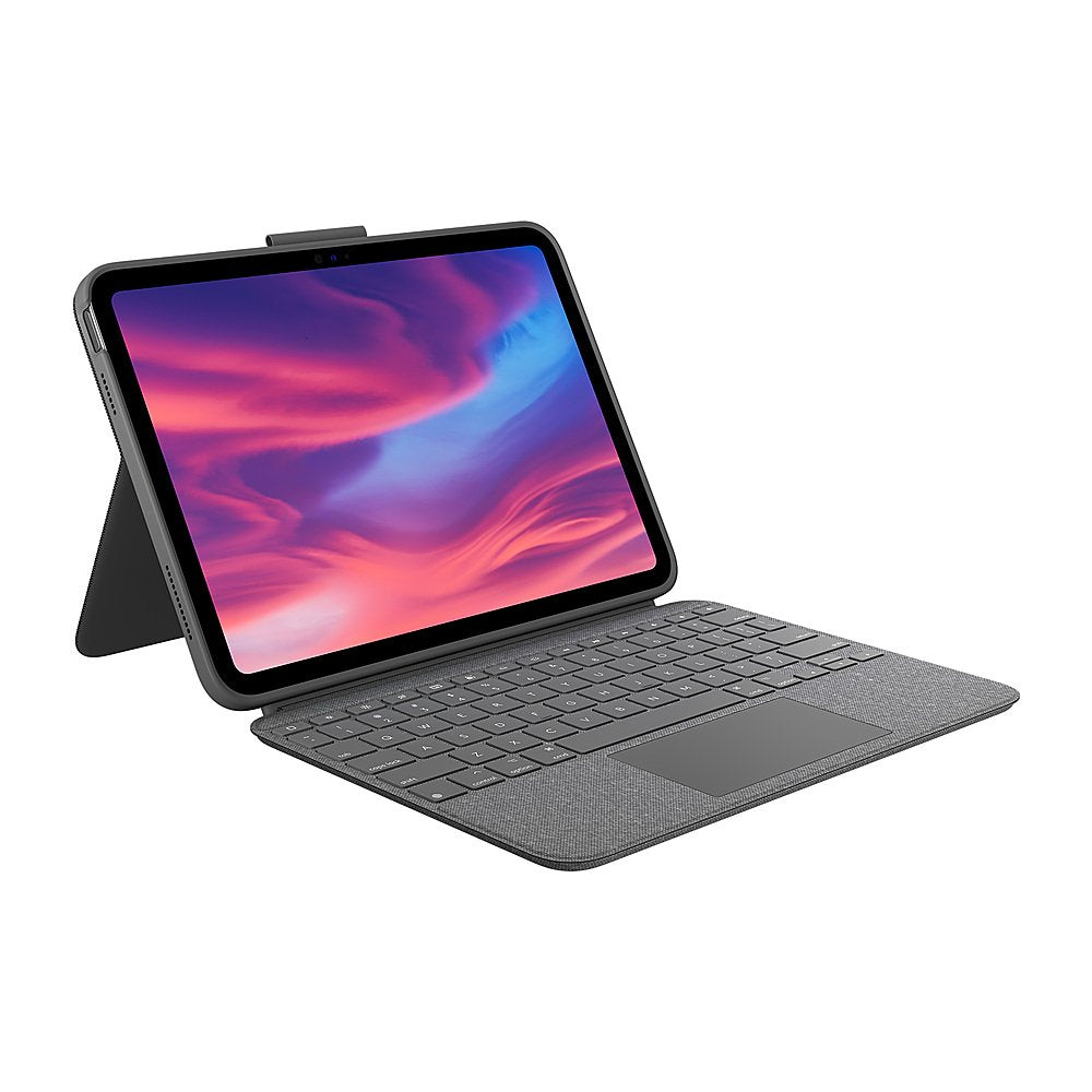 Logitech Combo Touch Keyboard Case for Apple iPad (10th Gen) - Oxford Gray (Certified Refurbished)