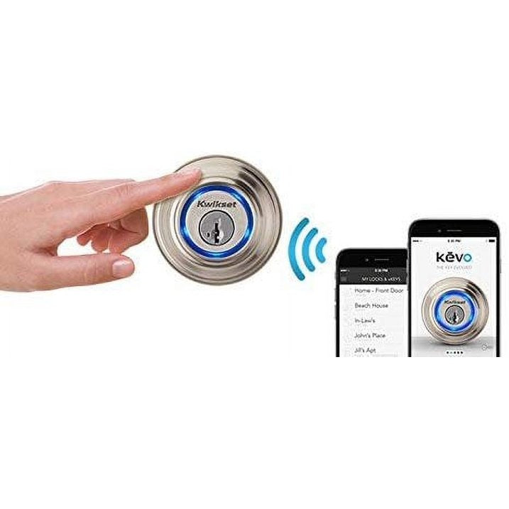 Kwikset Kevo (1st Gen) Touch-to-open Bluetooth Smart Lock - Polished Brass (Certified Refurbished)