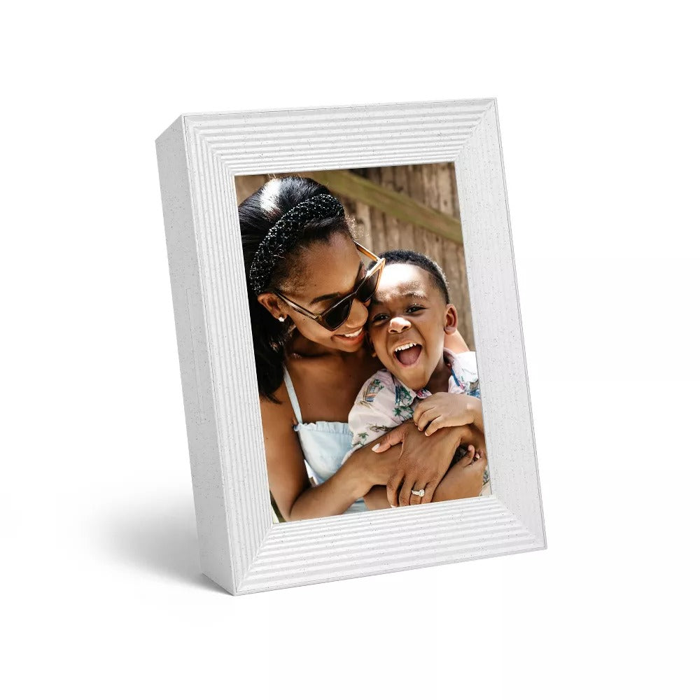 Aura Mason Luxe Wifi 2K Digital Picture Frame - Sandstone (Certified Refurbished)