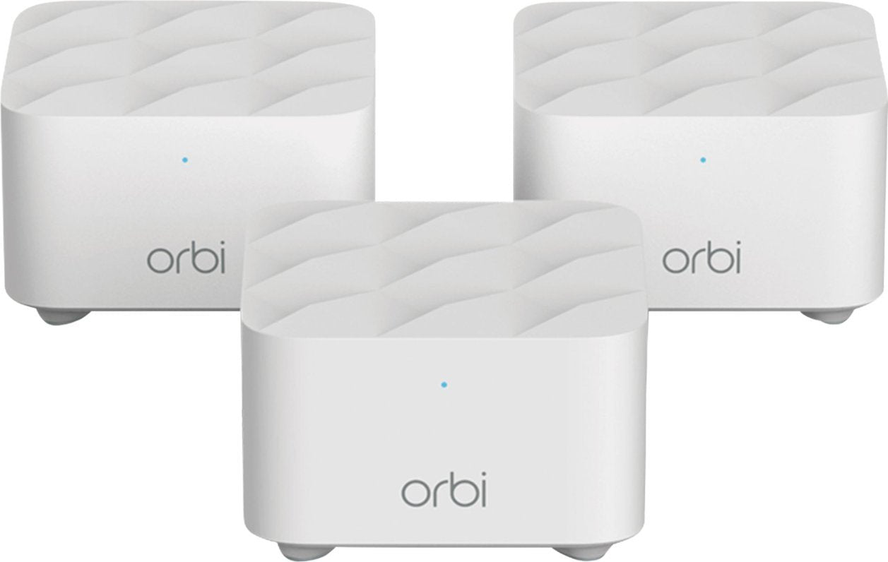 NETGEAR Orbi AC1200 Dual-Band Mesh Wi-Fi System (3 Pack) - White (Certified Refurbished)
