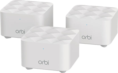 NETGEAR Orbi AC1200 Dual-Band Mesh Wi-Fi System (3 Pack) - White (Certified Refurbished)