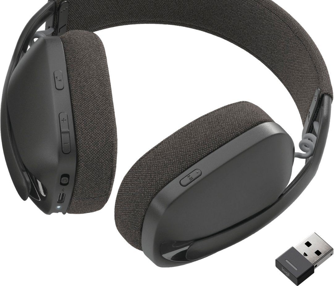 Logitech Zone Vibe 125 Wireless Over-the-Ear Headphones w/ Microphone - Graphite (Refurbished)