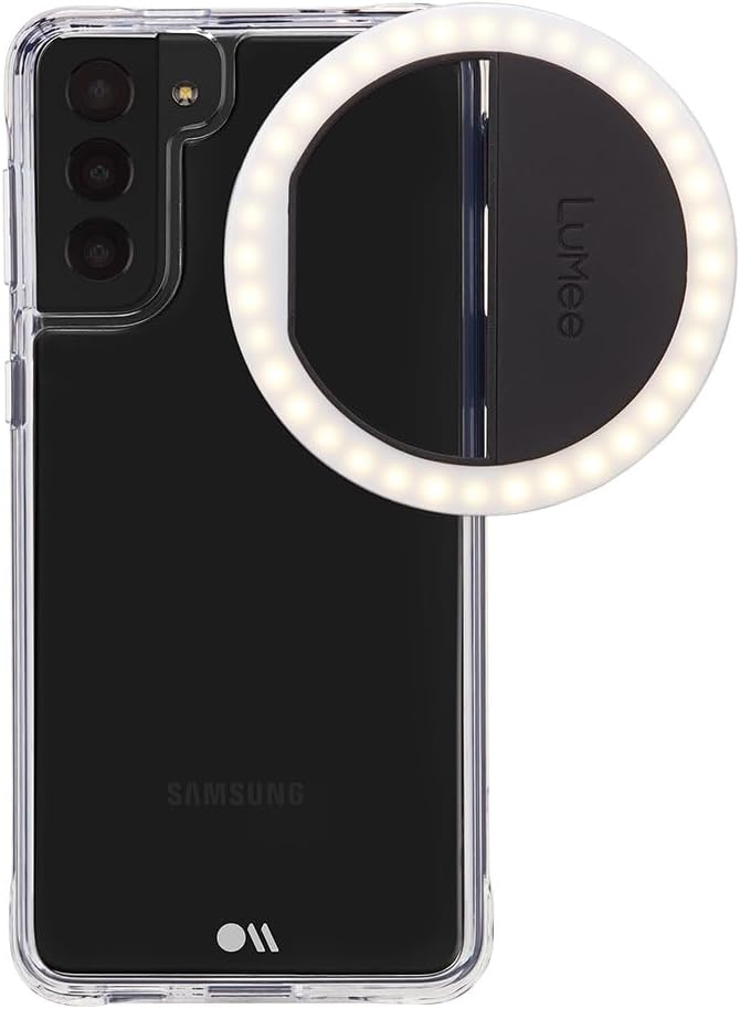 LuMee Studio Clip Light - Portable Rechargeable LED Ring Light - Black (Renewed)
