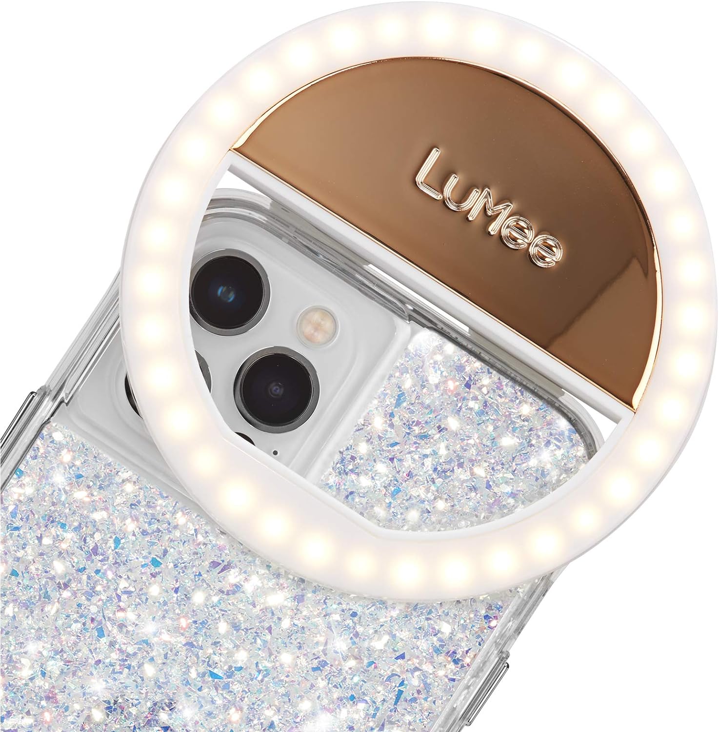 Case-Mate LuMee Studio Clip Light - Portable Rechargeable LED Ring Light - Gold (Certified Refurbished)