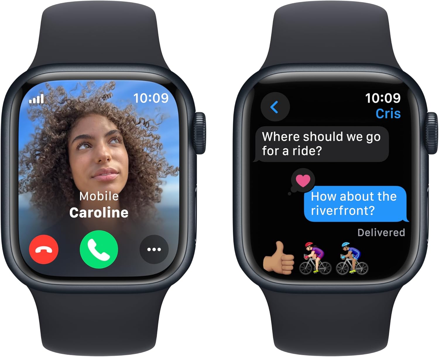 Apple Watch Series 9 (GPS + LTE) 41MM Midnight Aluminum Case Midnight Sport Band (Renewed)