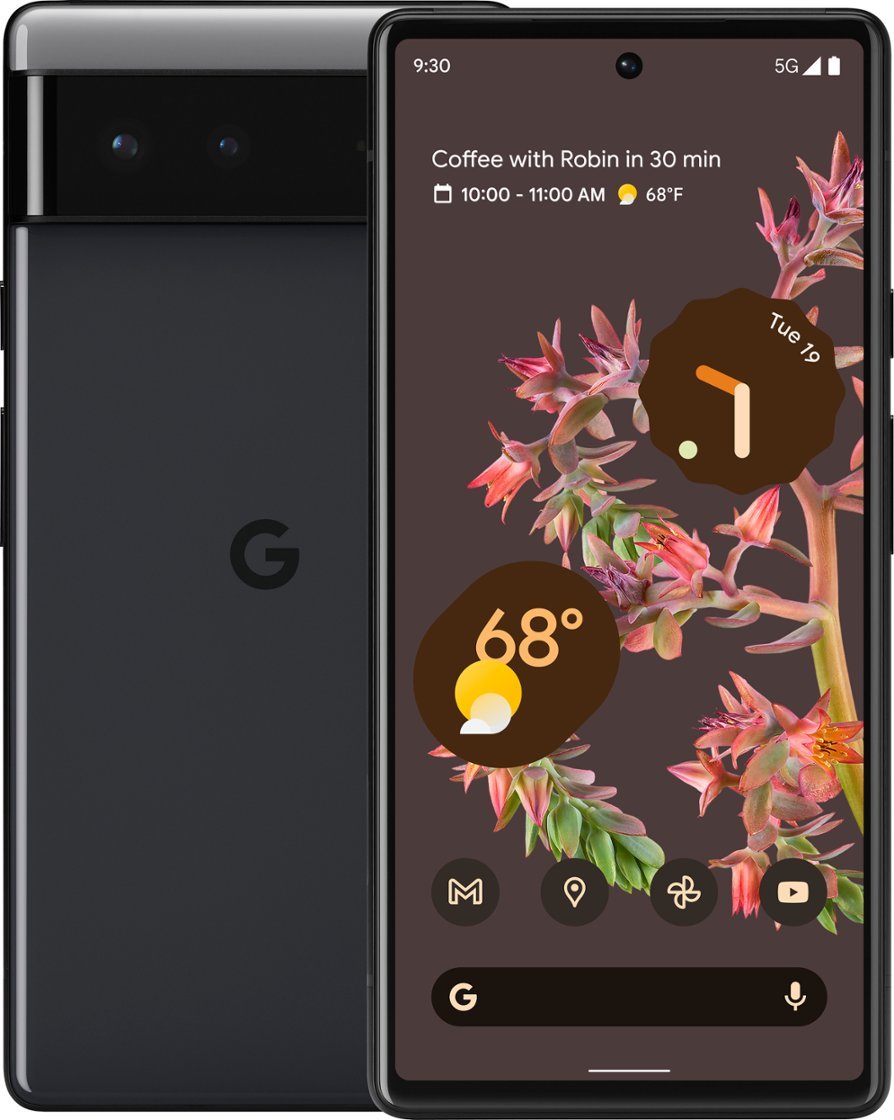Google Pixel 6 5G 256GB (Unlocked) - Stormy Black (Certified Refurbished)