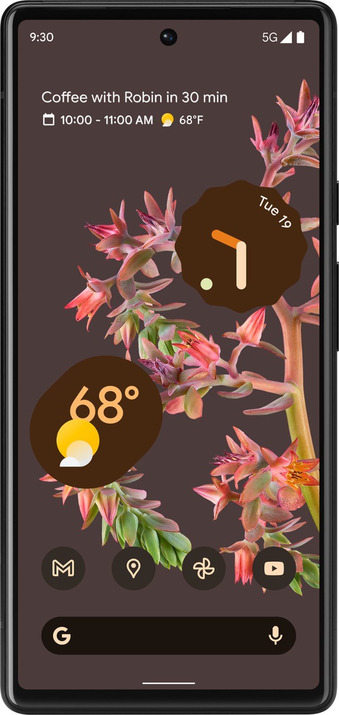 Google Pixel 6 5G 256GB (Unlocked) - Stormy Black (Certified Refurbished)