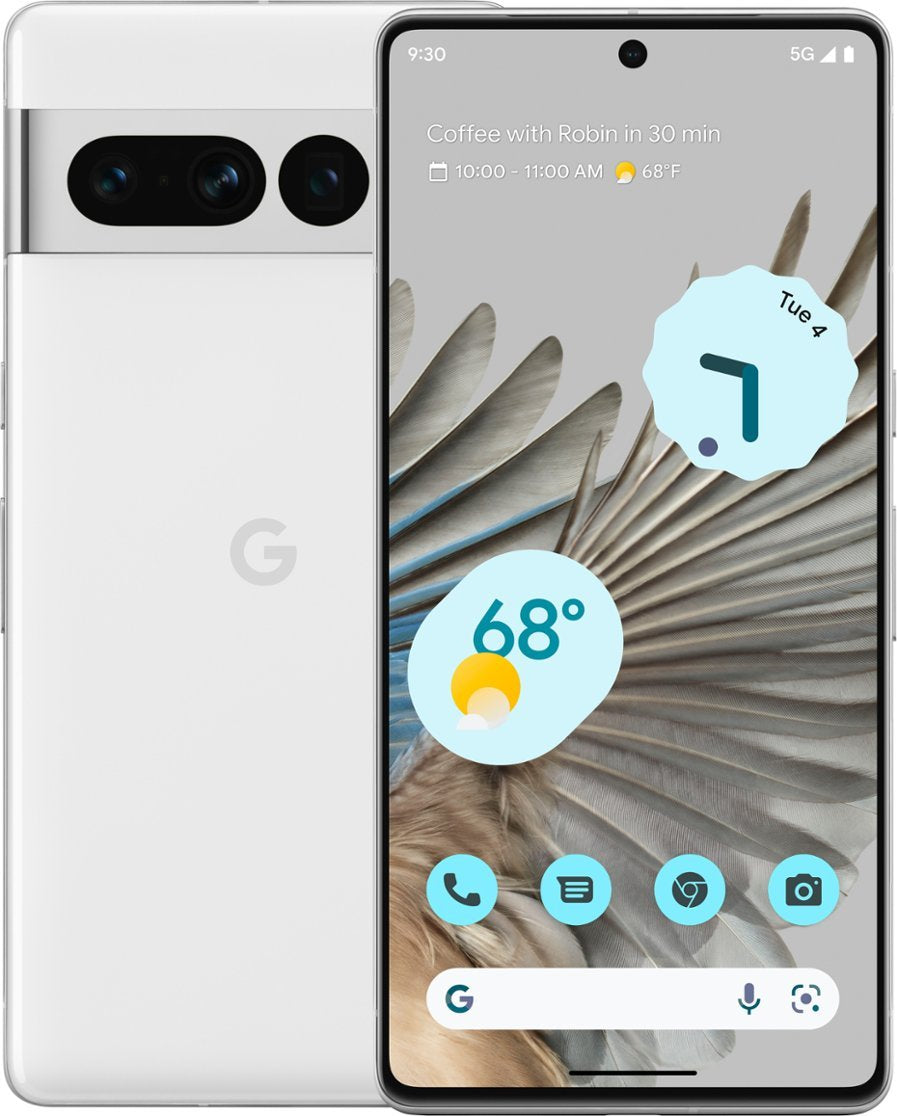 Google Pixel 7 Pro Smartphone, 128GB, Unlocked All Carriers - Snow (Certified Refurbished)