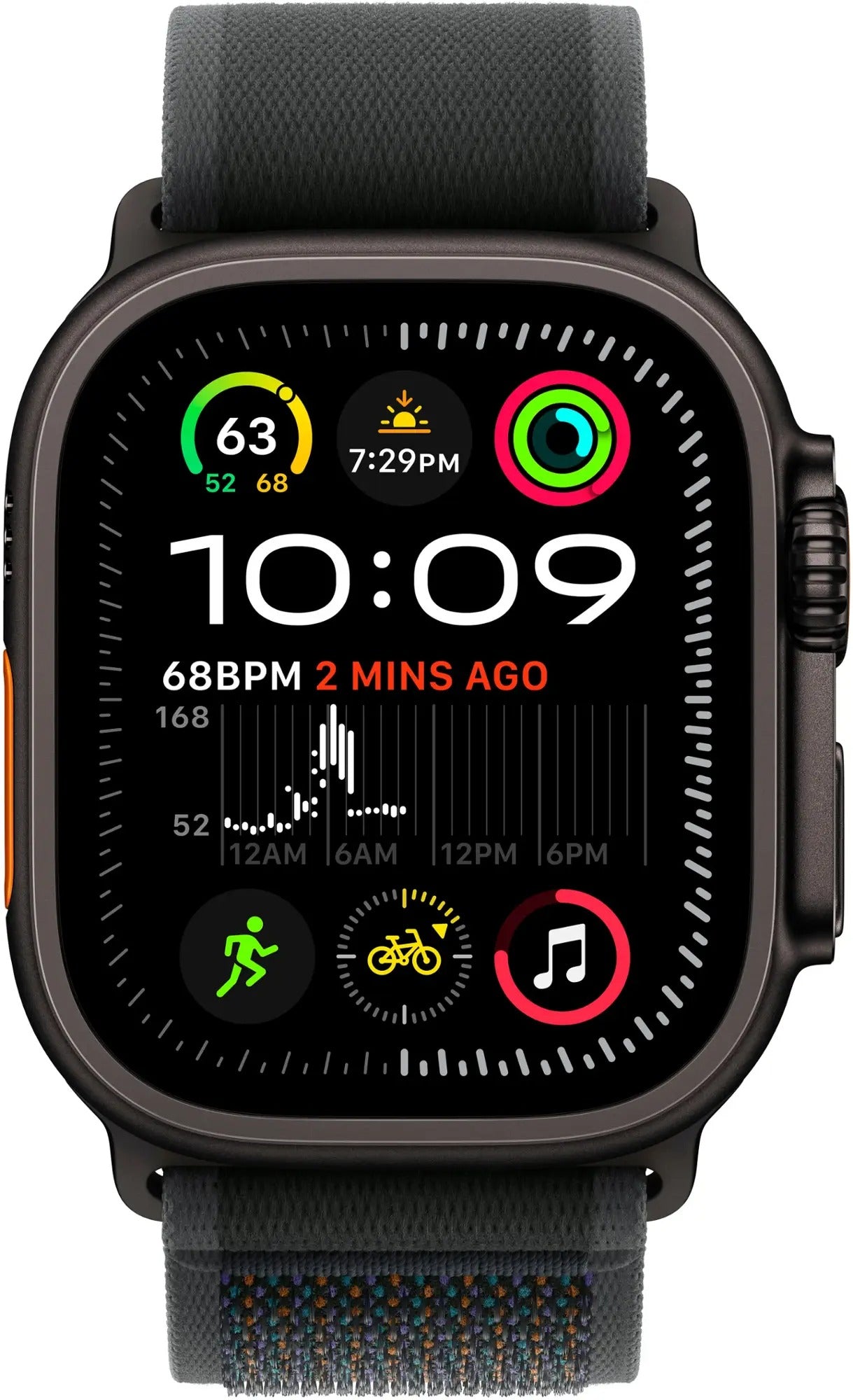 Apple Watch Ultra 2 (GPS + LTE) 49MM Black Titanium Case Black Trail Loop (Refurbished)