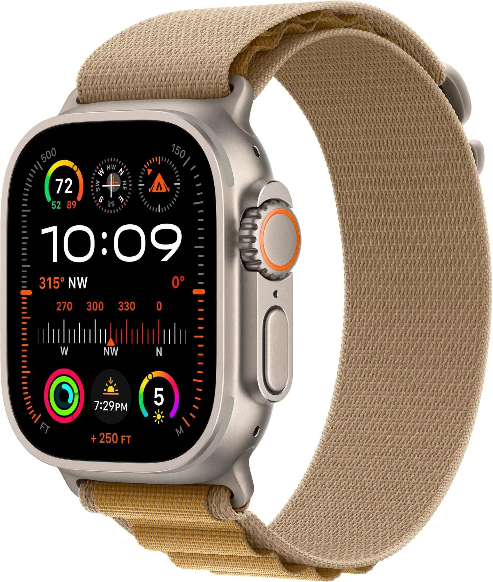 Apple Watch Ultra 2 (GPS + LTE) 49MM Titanium Case Tan Alpine Loop (Certified Refurbished)
