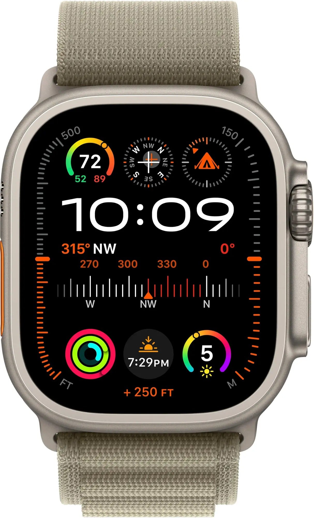 Apple Watch Ultra 2 (GPS + LTE) 49MM Titanium Case Olive Alpine Loop (Refurbished)