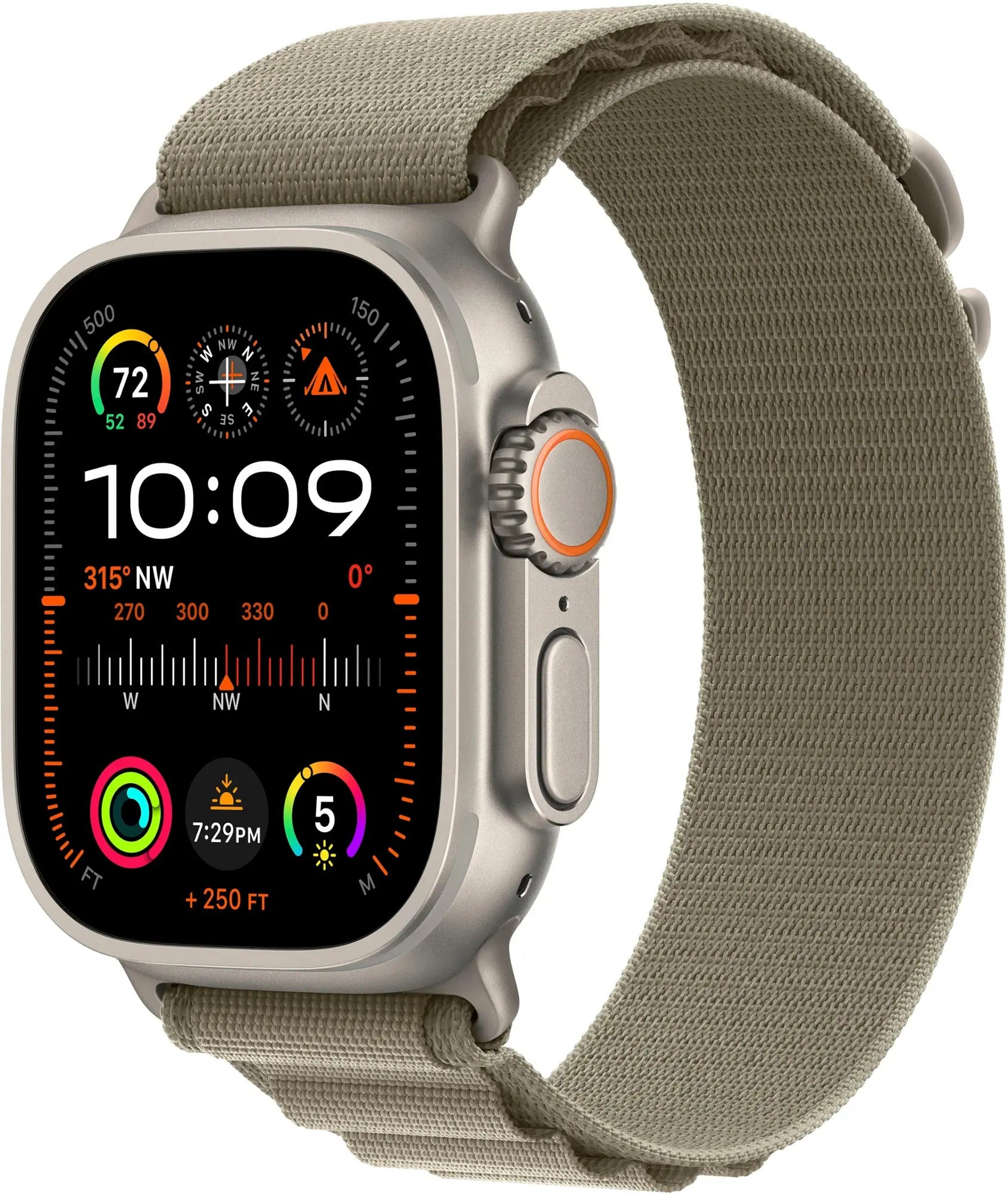 Apple Watch Ultra 2 (GPS + LTE) 49MM Titanium Case Olive Alpine Loop (Refurbished)
